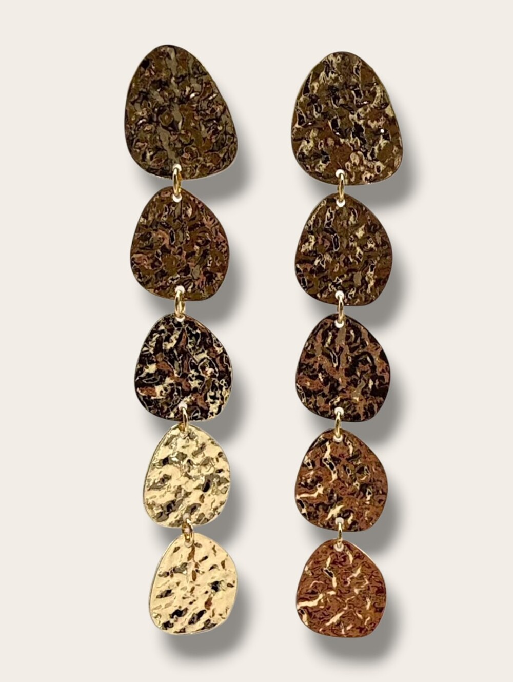 Long Shimmering Dangle Statement Earrings NWOT